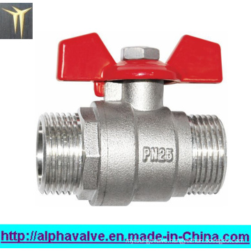 Brass Male-Male Ball Valve with Butterfly Handle (a. 0115)